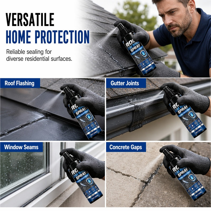 🌧️Strong Adhesion Waterproof Leak Repair Spray, One Coat Stop Leak Repair Agent Spray💪