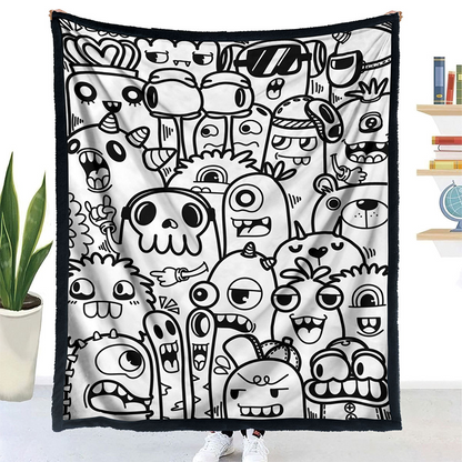 🎨DIY Coloring Blanket with 24 Vibrant Markers ✨Reusable Creative Painting Blanket For Kids