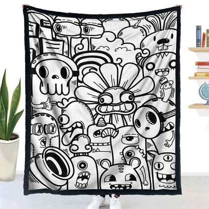 🎨DIY Coloring Blanket with 24 Vibrant Markers ✨Reusable Creative Painting Blanket For Kids