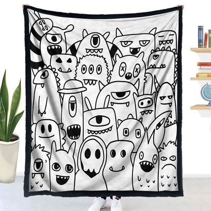 🎨DIY Coloring Blanket with 24 Vibrant Markers ✨Reusable Creative Painting Blanket For Kids