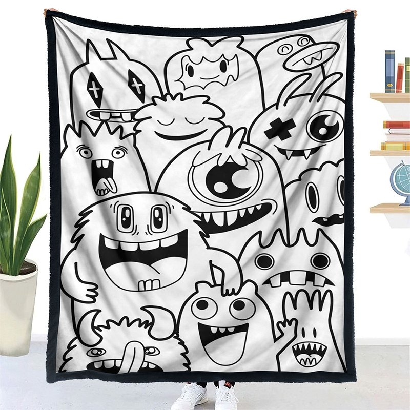 🎨DIY Coloring Blanket with 24 Vibrant Markers ✨Reusable Creative Painting Blanket For Kids