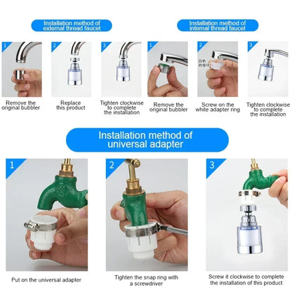 🚰 360° Faucet Filter Nozzle | Flexible Sink Rinse