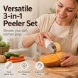 3-in-1 Vegetable Peeler and Grater with 420 Stainless Steel Blades