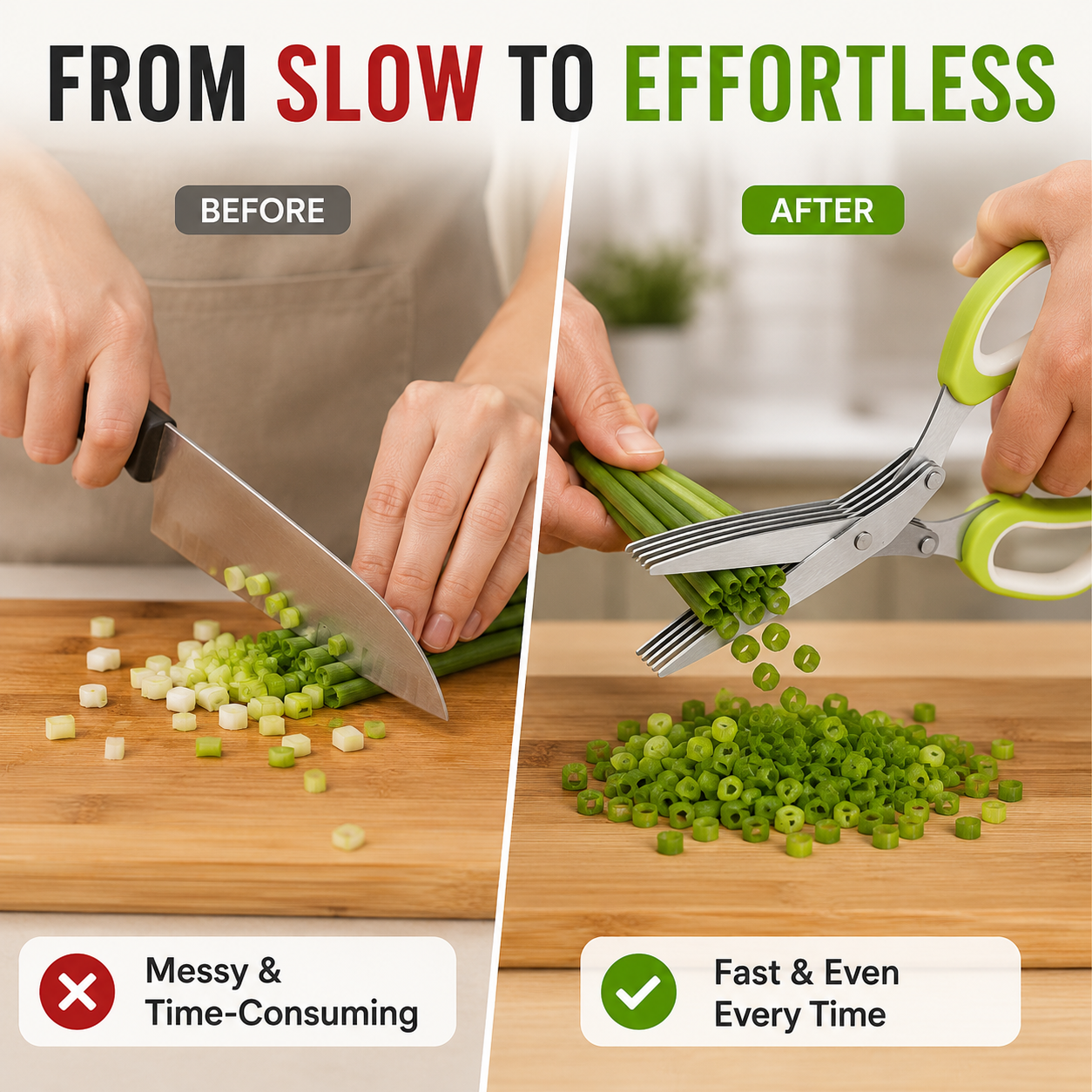 ✂️50% OFF NOW ! ✨5-Blade Stainless Steel Herb Scissors – Fast Slicing Kitchen Shears