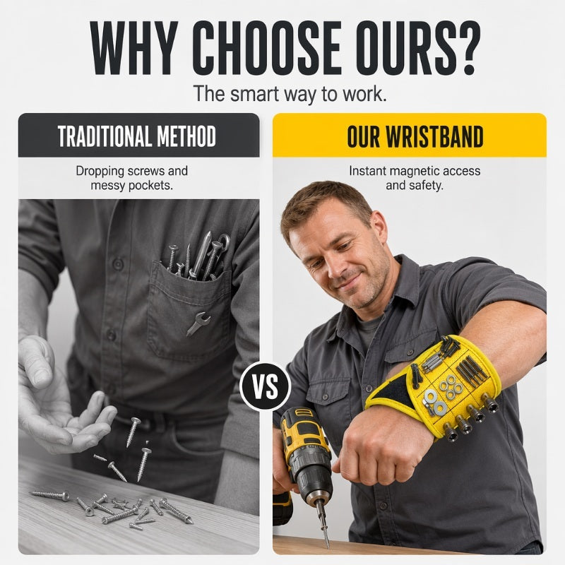 🧲Magnetic Wristband for Holding Screws ✨Hands‑Free Tool Wrist Holder For Repair Work
