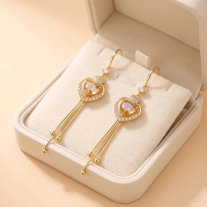 📢📢50% OFF !! ⏰ 2026 Sale — Over 29,500 Sold!💖 Statement Heart Tassel Earrings