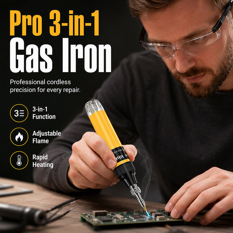 ✨ Cordless Butane Soldering Iron Pen: 3-in-1 Multi Tool, 1300°C Max Heat, Rapid Heating, Portable for Precision Soldering & Cutting