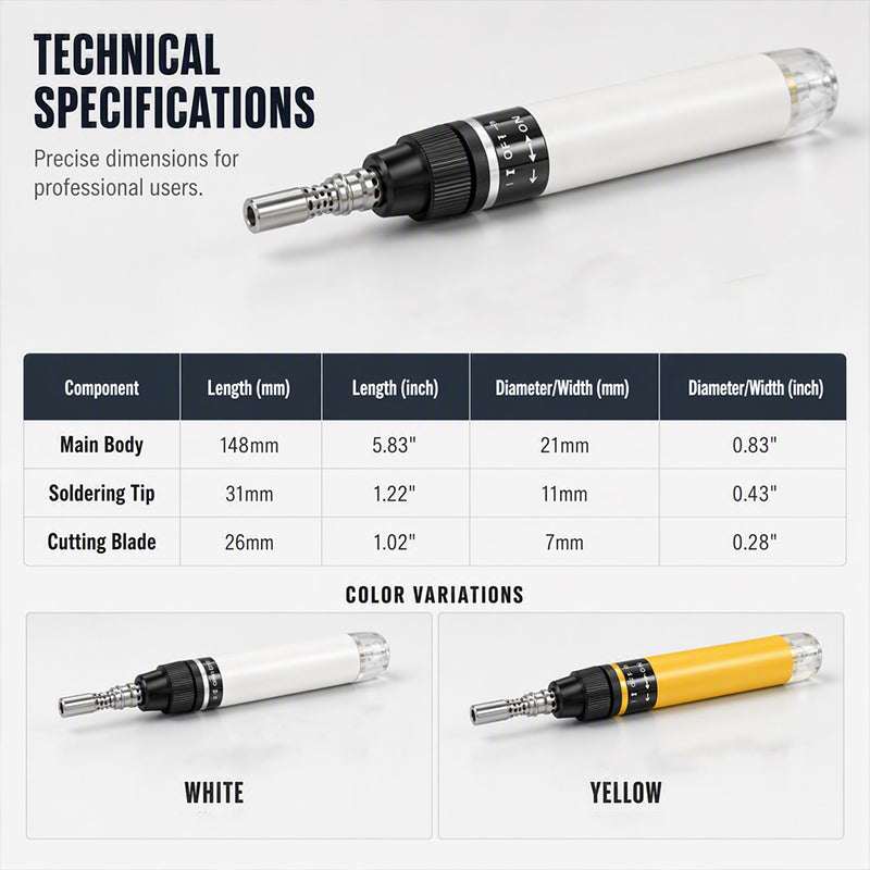 ✨ Cordless Butane Soldering Iron Pen: 3-in-1 Multi Tool, 1300°C Max Heat, Rapid Heating, Portable for Precision Soldering & Cutting