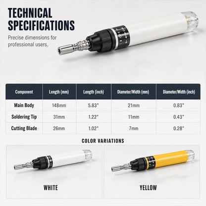 ✨ Cordless Butane Soldering Iron Pen: 3-in-1 Multi Tool, 1300°C Max Heat, Rapid Heating, Portable for Precision Soldering & Cutting