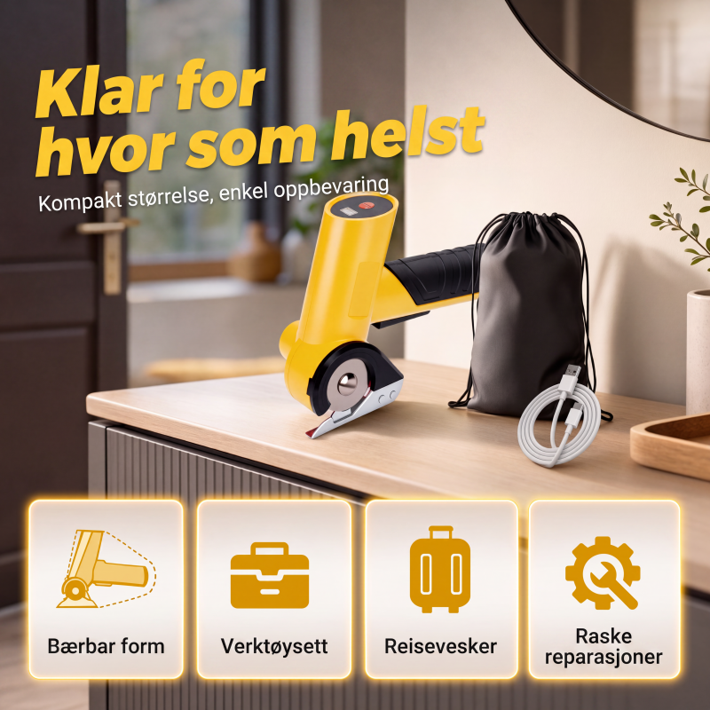 ✂️ 50% Off! 🔋 Precision Cordless Electric Cutter – ABS + Steel – Ø 4 cm Blade & USB-C Charging – For Paper, Fabric, and Carpet 🏠