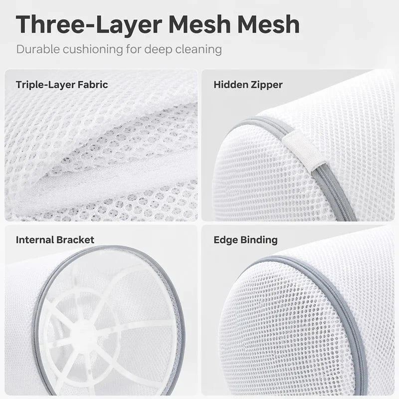 Sac de lavage en filet à double épaisseur pour chaussures, pour lave-linge