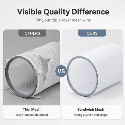 Sac de lavage en filet à double épaisseur pour chaussures, pour lave-linge