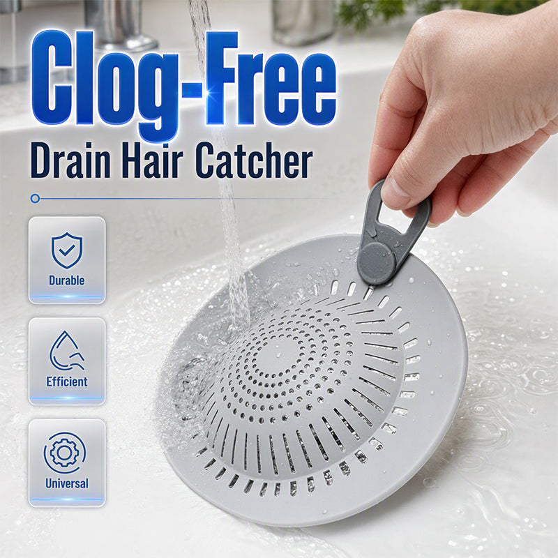 Silicone Floor Drain Cover Hair Catcher for Bathroom & Kitchen