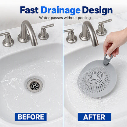 Silicone Floor Drain Cover Hair Catcher for Bathroom & Kitchen