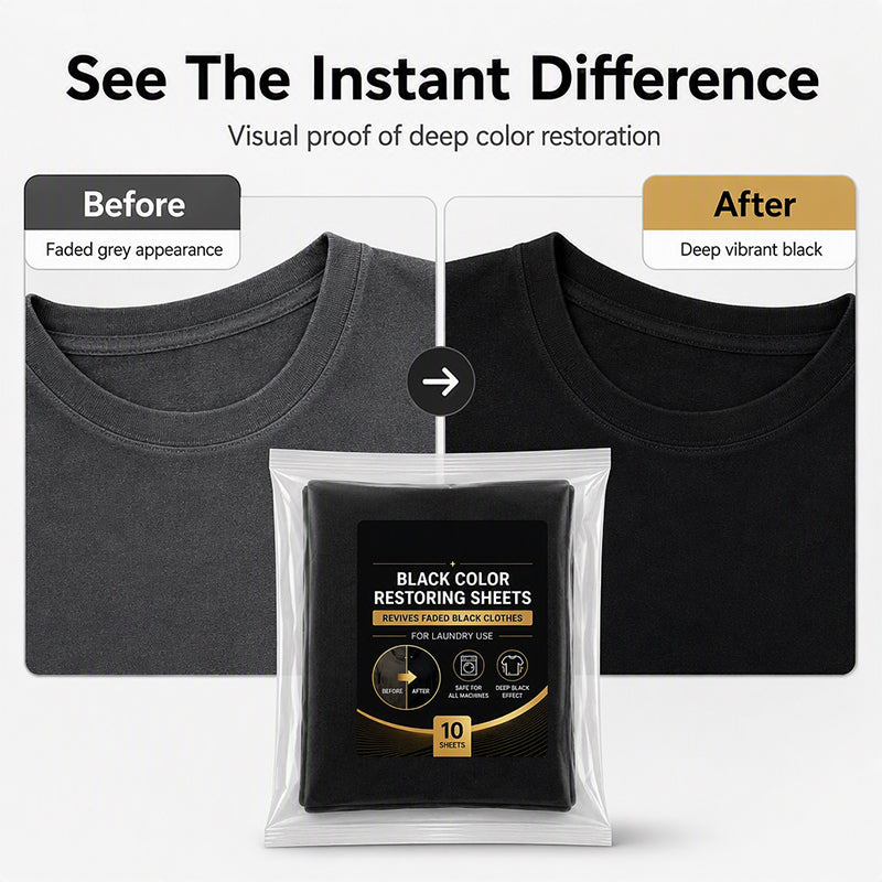 Black Color Restoring Laundry Sheets