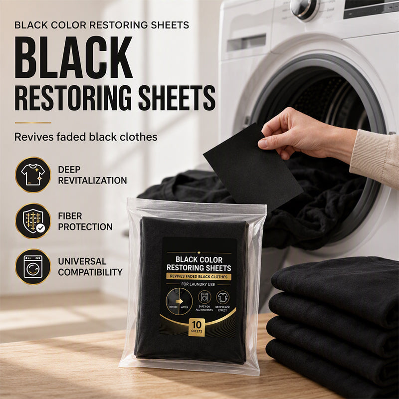 Black Color Restoring Laundry Sheets