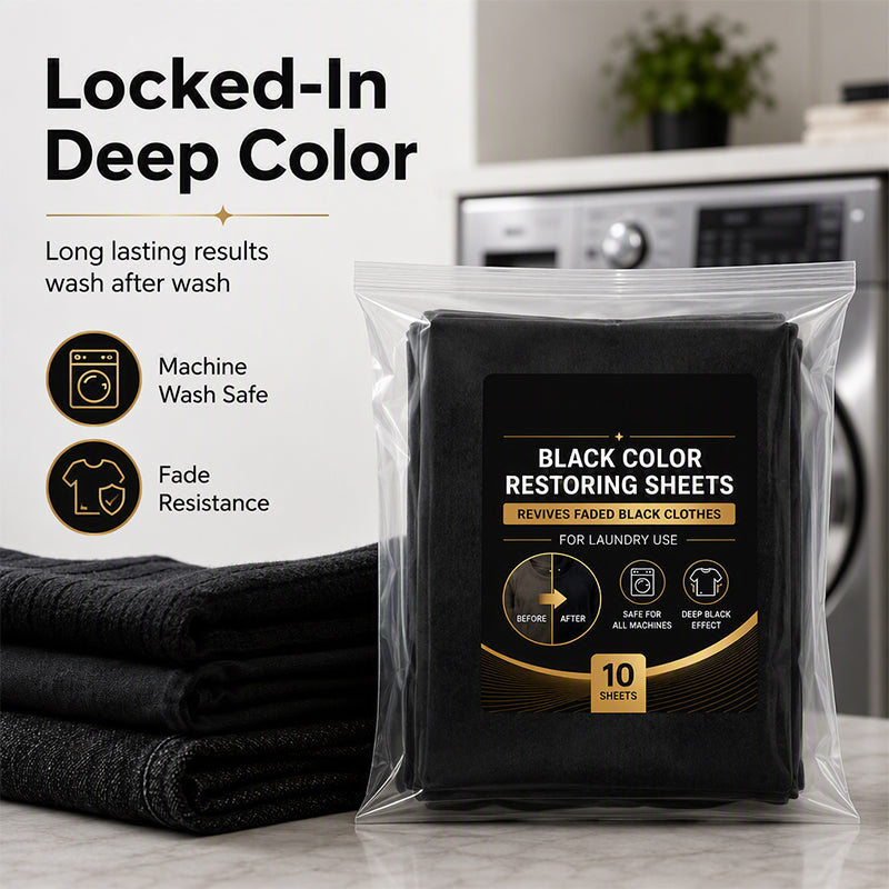 Black Color Restoring Laundry Sheets