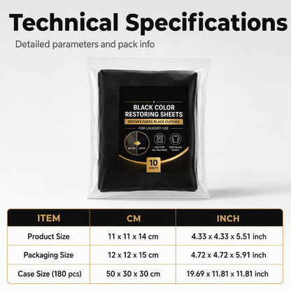 Black Color Restoring Laundry Sheets