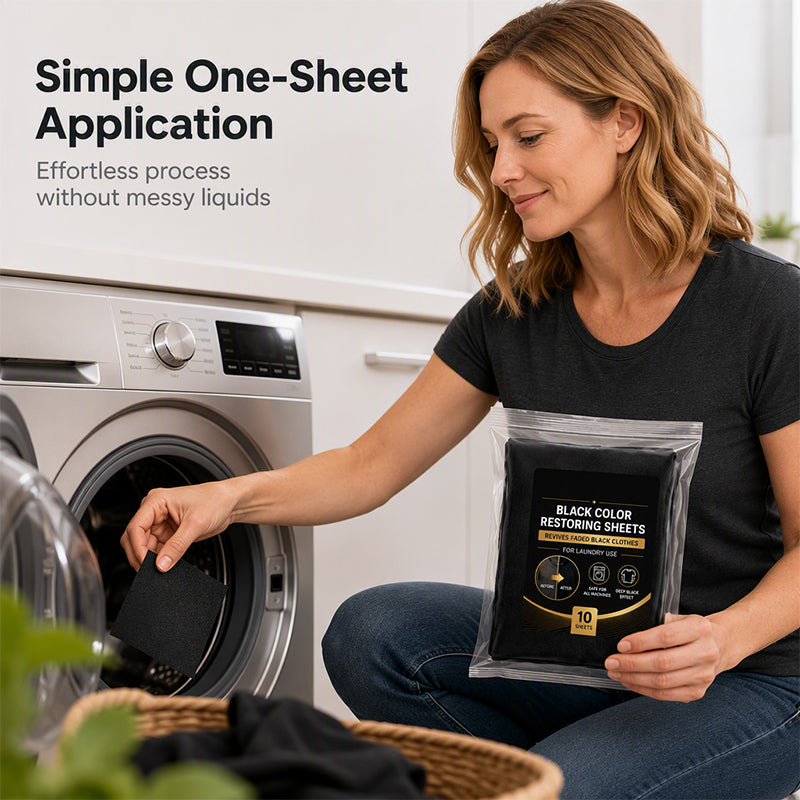 Black Color Restoring Laundry Sheets