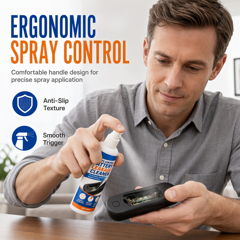 Portable Precision Electronic Contact Cleaner Spray – Battery Leakage Corrosion Remover, Restore Conductivity for Remote Controls, Toys & Household Electronic Battery Contacts