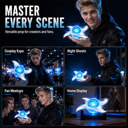 🌀 50% OFF NOW! 🌟 Glowing Cosplay Prop Shuriken – Spinning action, vibrant glow & lightweight – Perfect for cosplay, parties & collections ✨