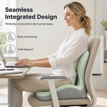 🪑2026 Hot Sale✨Ergonomic Memory Foam Seat Cushion with Back Support – Stay Comfortable All Day, Perfect for Office, Car & Home ✨