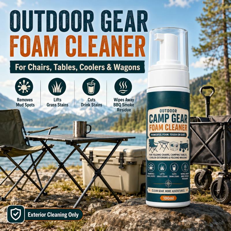 Outdoor Camp Gear Foam Cleaner with Cleaning Towel