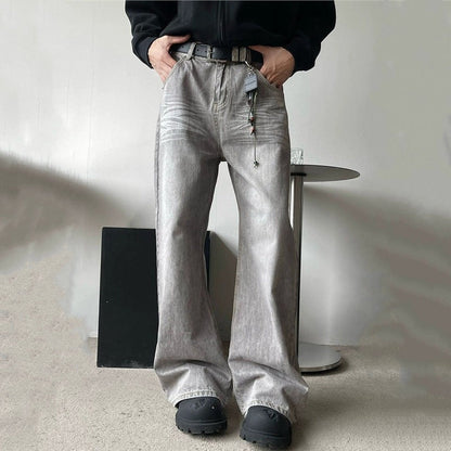 Women’s Stylish Wide-Leg Baggy Jeans with Pockets