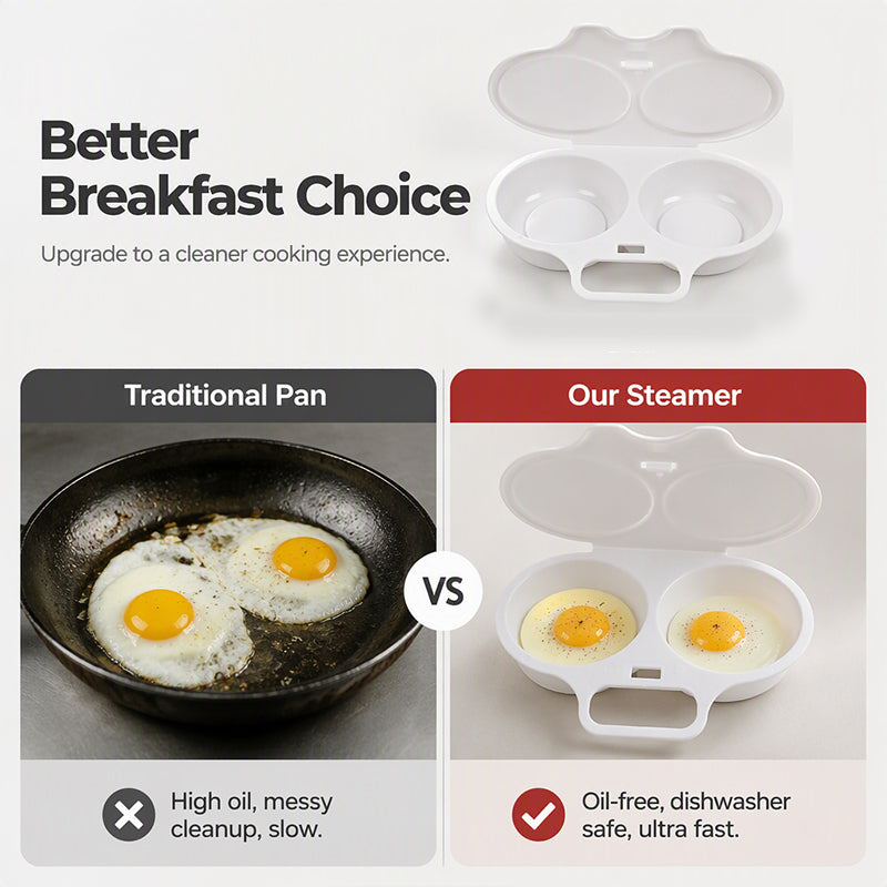 🍳 Instant Egg Steamer – Fast Breakfast, Less Cleanup