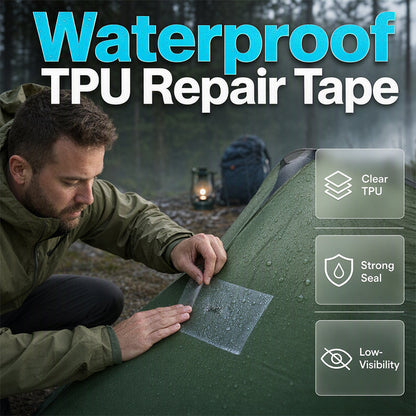 🛠️ Waterproof Clear TPU Repair Tape for Tents & Outdoor Gear