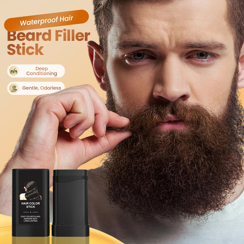 🧔Waterproof Hair & Beard Filler Stick – Long-Lasting Beard Patch Filling Pen, Gentle Odorless Beard Color Stick for Sparse Beard & Hairline