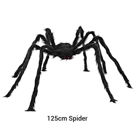 🎃Giant Halloween Spider Web Lights & Hairy Spider Decor – Choose 5m LED Web, 150cm Spider or Complete Set