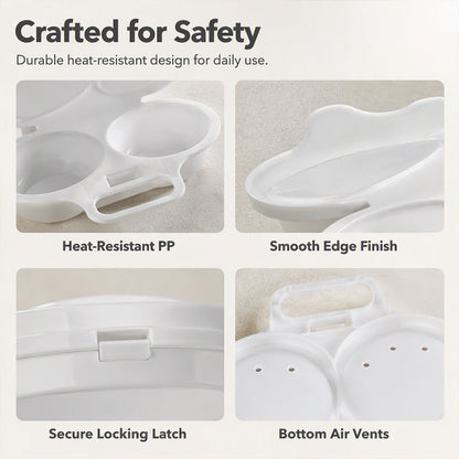 Dual Cavity Microwave Egg Poacher