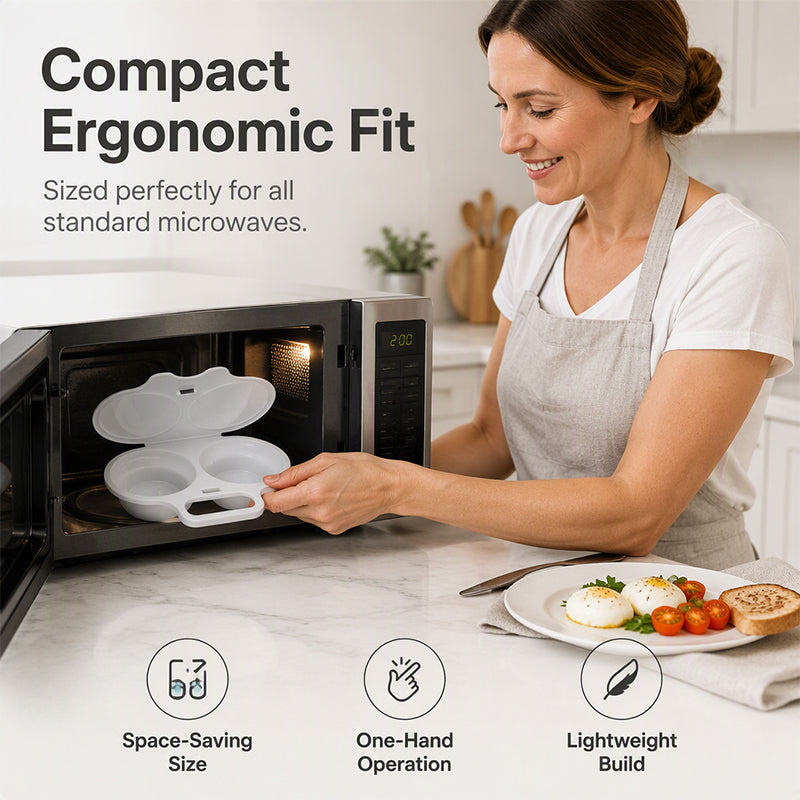 Dual Cavity Microwave Egg Poacher