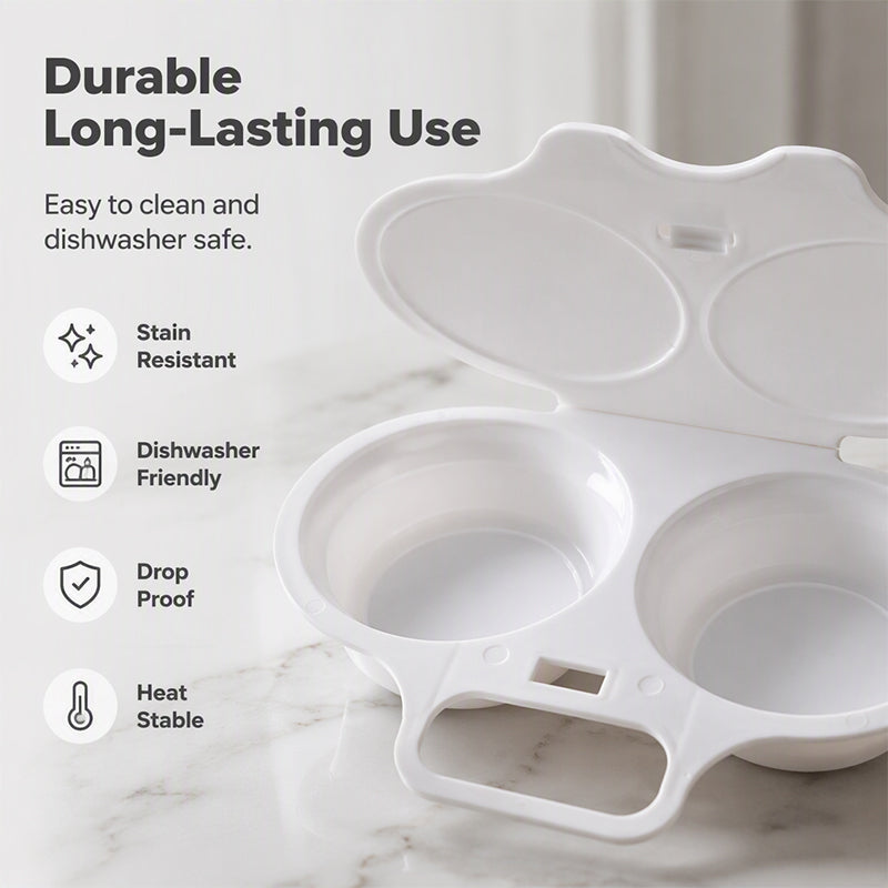 Dual Cavity Microwave Egg Poacher
