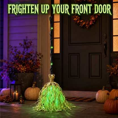 🧹Animated Witch Broom Halloween Decoration with Lights and Sound🧙