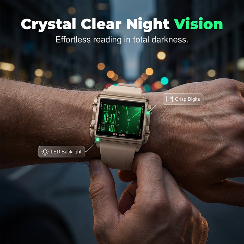 Waterproof Transparent Digital Watch