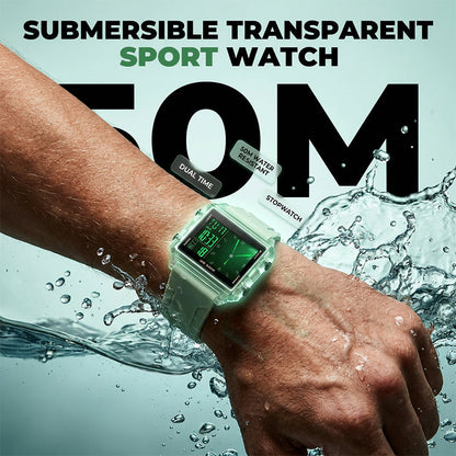 Waterproof Transparent Digital Watch