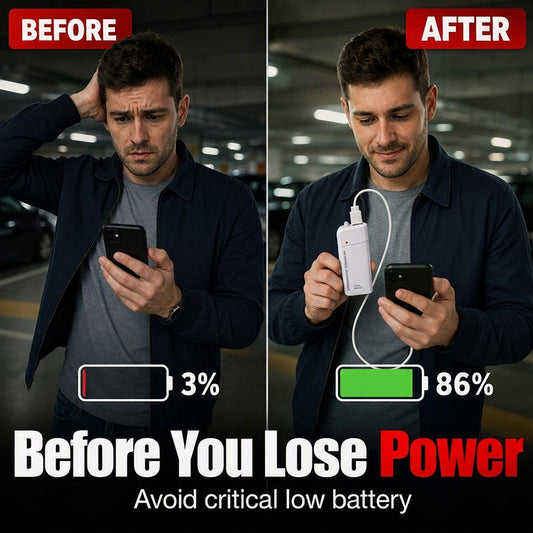 Portable Emergency Phone Charger AA Battery Powered Power Bank with LED Flashlight