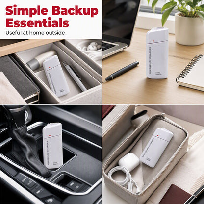Portable Emergency Phone Charger AA Battery Powered Power Bank with LED Flashlight