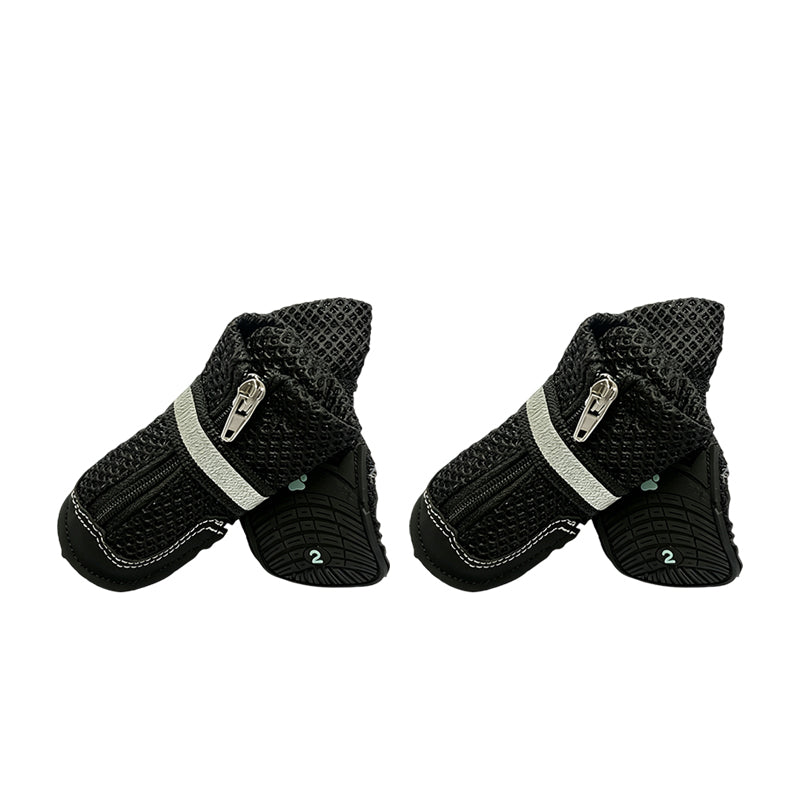 Breathable Mesh Dog Shoes with Reflective Details