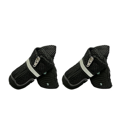 Breathable Mesh Dog Shoes with Reflective Details