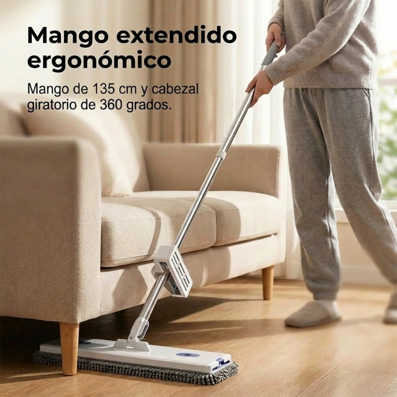 360° Hands-Free Rotating Flat Mop