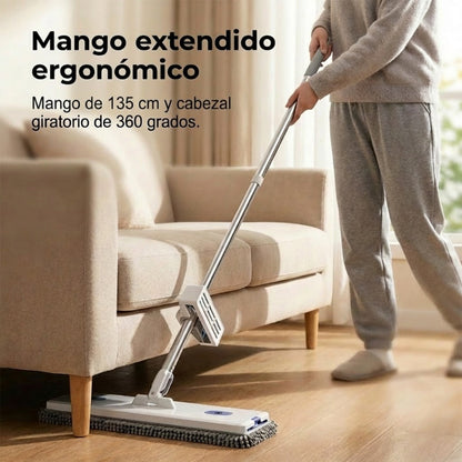 360° Hands-Free Rotating Flat Mop