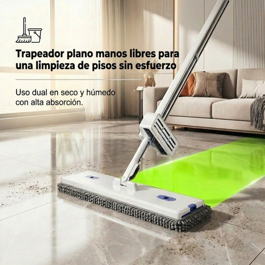 360° Hands-Free Rotating Flat Mop