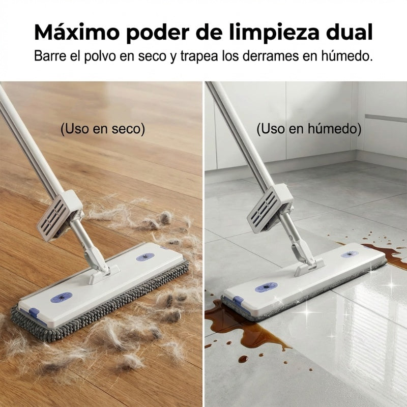 360° Hands-Free Rotating Flat Mop