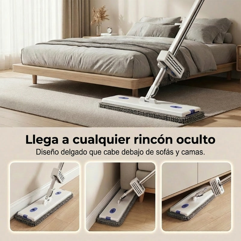 360° Hands-Free Rotating Flat Mop
