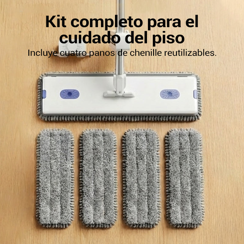 360° Hands-Free Rotating Flat Mop