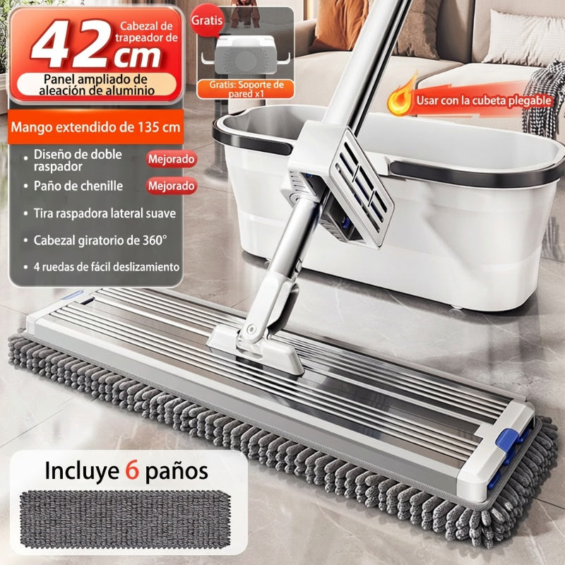 360° Hands-Free Rotating Flat Mop