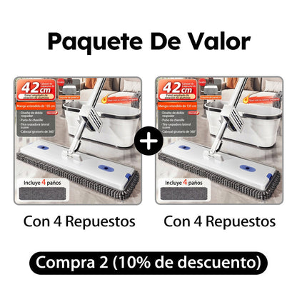 360° Hands-Free Rotating Flat Mop